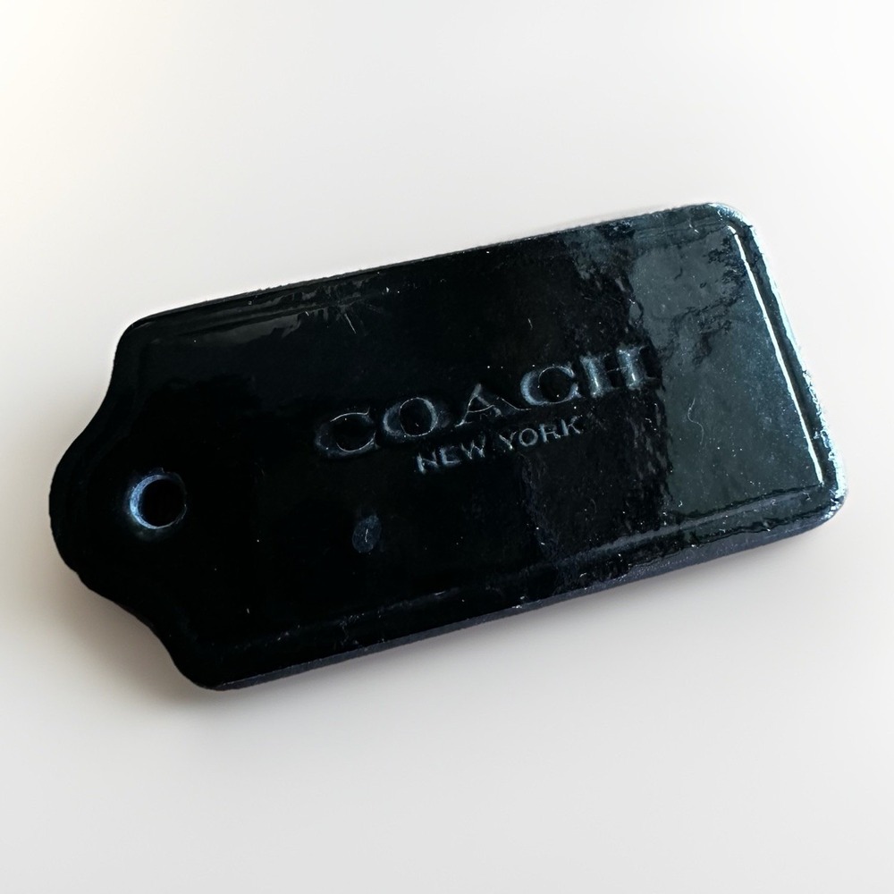 COACH Vintage Black Leather Replacement Handbag Purse Hang Tag